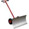 Lame chasse neige orientable manuel sur roue avec guidon