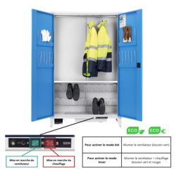 Armoire chauffante et désinfectante 10 personnes