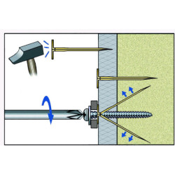 Cheville Gold ING Fixations avec vis TC 4.2x35 boîte de 100