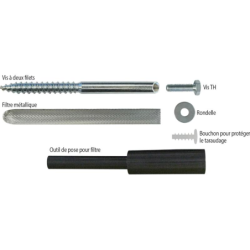Fixation de store banne acier M10 12x140 mm - boite de 20