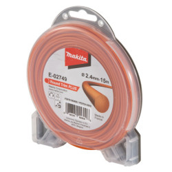 Bobine fil orange Makita pour débroussailleuse diamètre 2.4 mm x 15 m