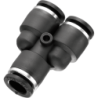 Raccord instantané autobloquant Y égal diamètre 8 mm - lot de 5