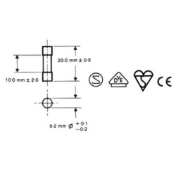 Fusibles verre 5x20mm 15Amp Rapide - lot de 10