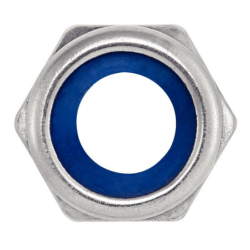 Écrou haut hexagonal Inox A2 indesserable avec bague nylon DIN 982