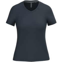 Tee shirt femme manches courtes col V Kariban K381 100% coton coloris Navy