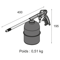 Pulvérisateur liquide modèle universelle godet 1 litre à visser