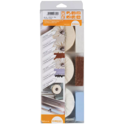 Kit polissage POL Rhodius 100 x 10,0mm avec mandrin TOPline