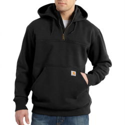Sweat à capuche déperlent RO Quarter Zip noir