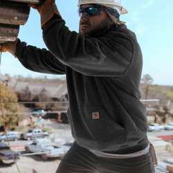 Sweat à capuche déperlent RO Quarter Zip gris