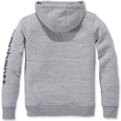 Sweat à capuche non zippé logo poitrine et manche E07 Asphalt Heather Nep
