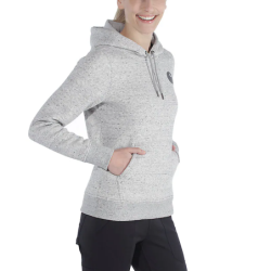 Sweat à capuche non zippé logo poitrine et manche E07 Asphalt Heather Nep