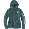 Sweat à capuche non zippé logo poitrine et manche GM1 Green Stone