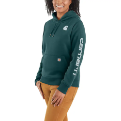 Sweat à capuche non zippé logo poitrine et manche GM1 Green Stone