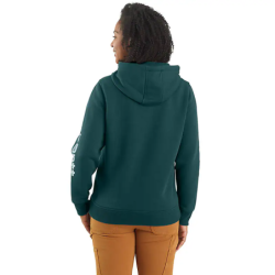 Sweat à capuche non zippé logo poitrine et manche GM1 Green Stone