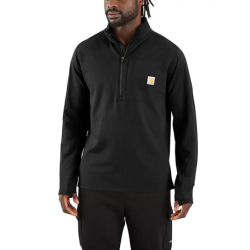 Tee shirt manches longues Half Zip noir