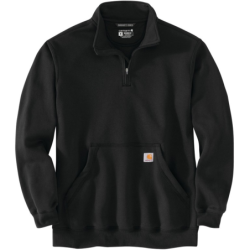 Sweat homme quart de zip Noir