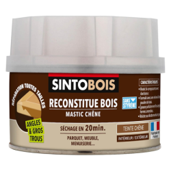 Mastic à bois SintoBois à prise rapide pour reconstituer Gros trous et Angles