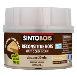Mastic à bois SintoBois à prise rapide pour reconstituer Gros trous et Angles