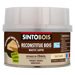 Mastic à bois SintoBois à prise rapide pour reconstituer Gros trous et Angles