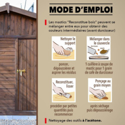 Mastic à bois SintoBois à prise rapide pour reconstituer Gros trous et Angles