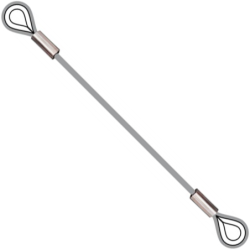 Élingue-câble galva 2 boucles cossées Ø12mm CMU 1,5 T