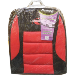 Couvre siège noir et rouge taille universelle