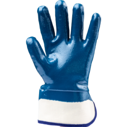 Gant Eurostrong 9620 Coverguard coton enduit nitrile bleu avec manchette de sécurité