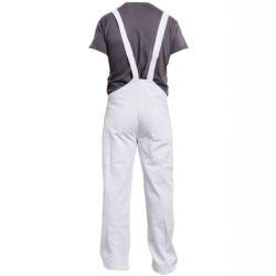 Cotte à bretelle 100% coton 07A110 PBV coloris blanc