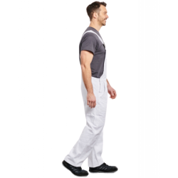 Cotte à bretelle 100% coton 07A110 PBV coloris blanc