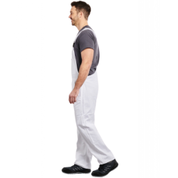 Cotte à bretelle 100% coton 07A110 PBV coloris blanc