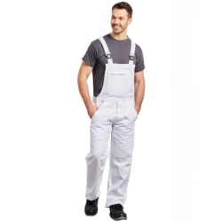 Cotte à bretelle 100% coton 07A110 PBV coloris blanc