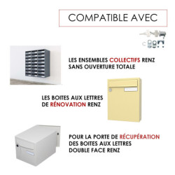 Serrure boîte aux lettres Renz de rechange