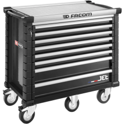 Servante d'atelier noire JetM5 8 tiroirs - 6 roulettes JET.8NM5APF