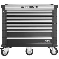 Servante d'atelier noire JetM5 8 tiroirs - 6 roulettes JET.8NM5APF