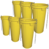 Lot de 6 goulottes avec chaines