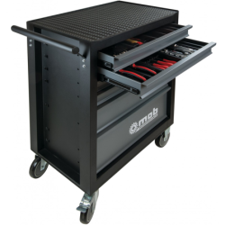 Servante Classic 3 modules 6 tiroirs noire