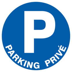 Panneau Ps choc parking privé diamètre 180 mm