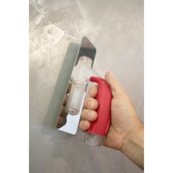 Platoir 20 x 8 cm inox trempé souple ép. 0.4mm bord et angles arrondis manche bi-matière