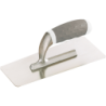Platoir 20x8cm inox trempé souple ép. 0.5mm bord et angles arrondis monture alu poignée composite