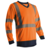 Tee shirt manches longues haute visibilité Coverguard Suno II orange et bleu marine