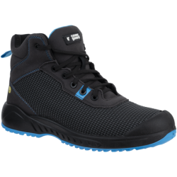Chaussure de sécurité haute CLAW RESIST maille anthracite bleu