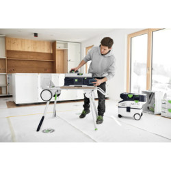 Scie circulaire sur table sans fil CSC SYS 50 EBI-SET avec 2 batteries 18V 5Ah et charriot