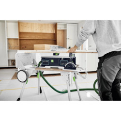 Scie circulaire sur table sans fil CSC SYS 50 EBI-SET avec 2 batteries 18V 5Ah et charriot