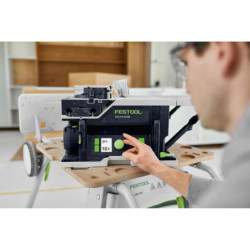 Scie circulaire sur table sans fil CSC SYS 50 EBI-SET avec 2 batteries 18V 5Ah et charriot