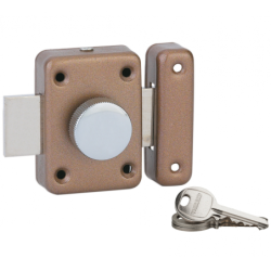 Verrou petit coffre bronze cylindre 35mm