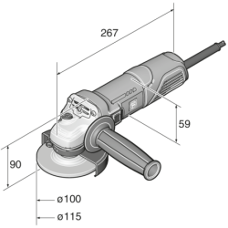 Meuleuse d'angle compacte FEIN CG 7-125 750W Ø125MM