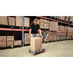 Chariot pliant Clax équipé d'une caisse pliable 60 kg
