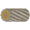 Câble inox 19 torons de 7 fils Antigratoire Ø5mm rupture à 1315Kg couronne de 50 mètres