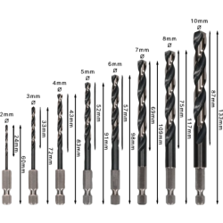 Set de forets hélicoïdaux PRO Metal HSS-G Impact M2 à M10