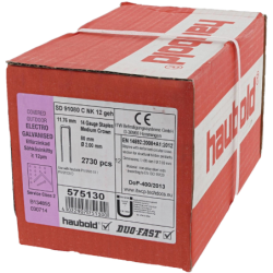Agrafes SD91080 droites galvanisées L.80mm l.11,80mm - Boîte de 2730pcs